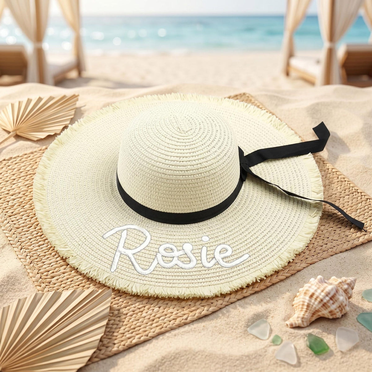 Beach Hat Personalized，Bride Hat for Sun，Custom Summer Hat