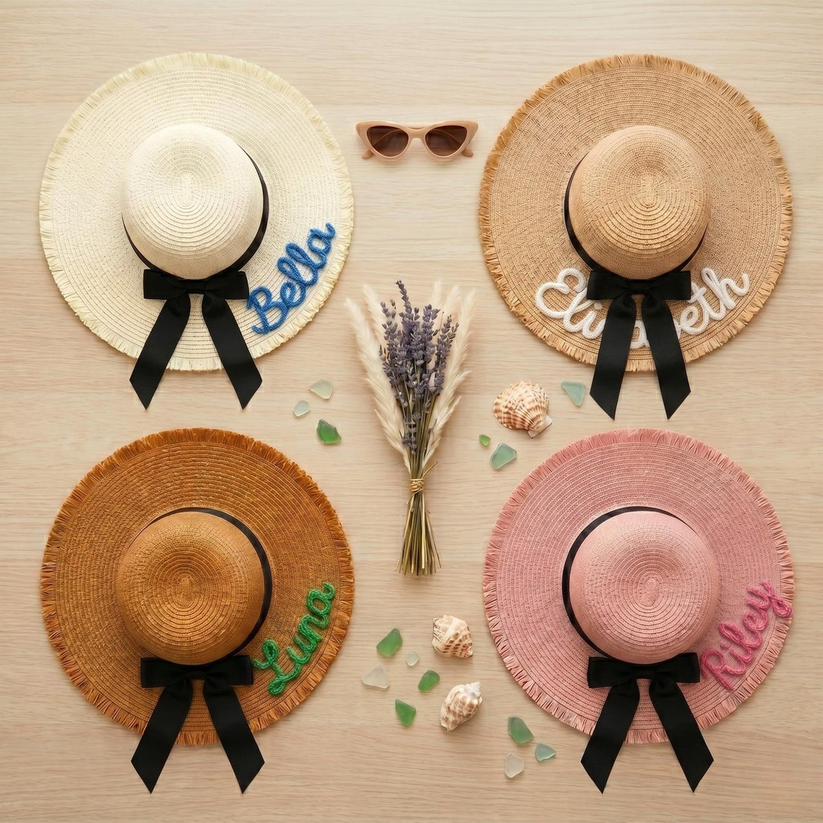 Beach Hat Personalized，Bride Hat for Sun，Custom Summer Hat