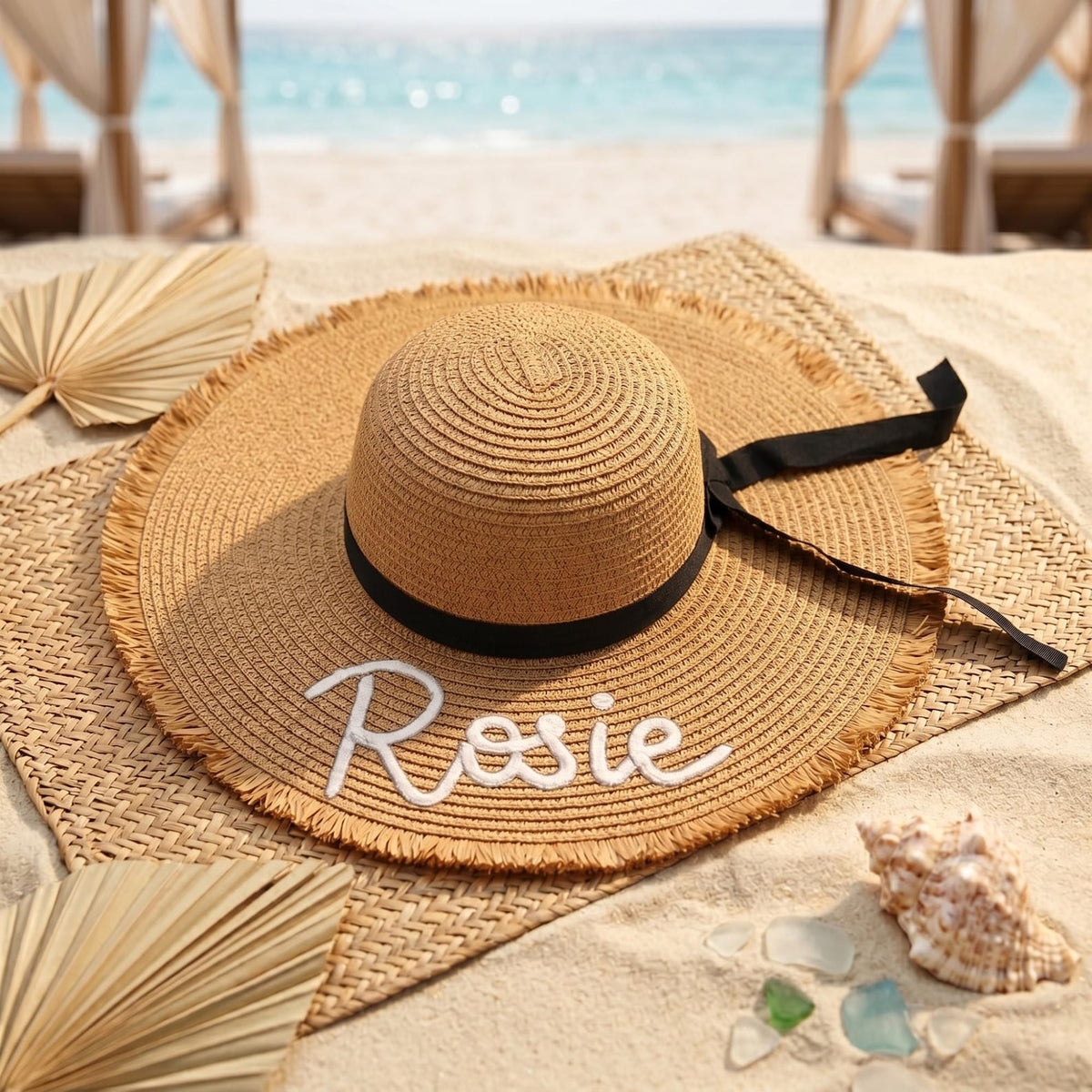 Beach Hat Personalized，Bride Hat for Sun，Custom Summer Hat