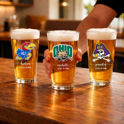 Graduation Beer Glass, Personalized Graduation Gift For Him