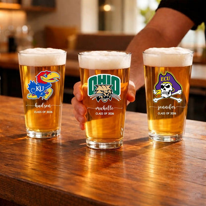 Graduation Beer Glass, Personalized Graduation Gift For Him