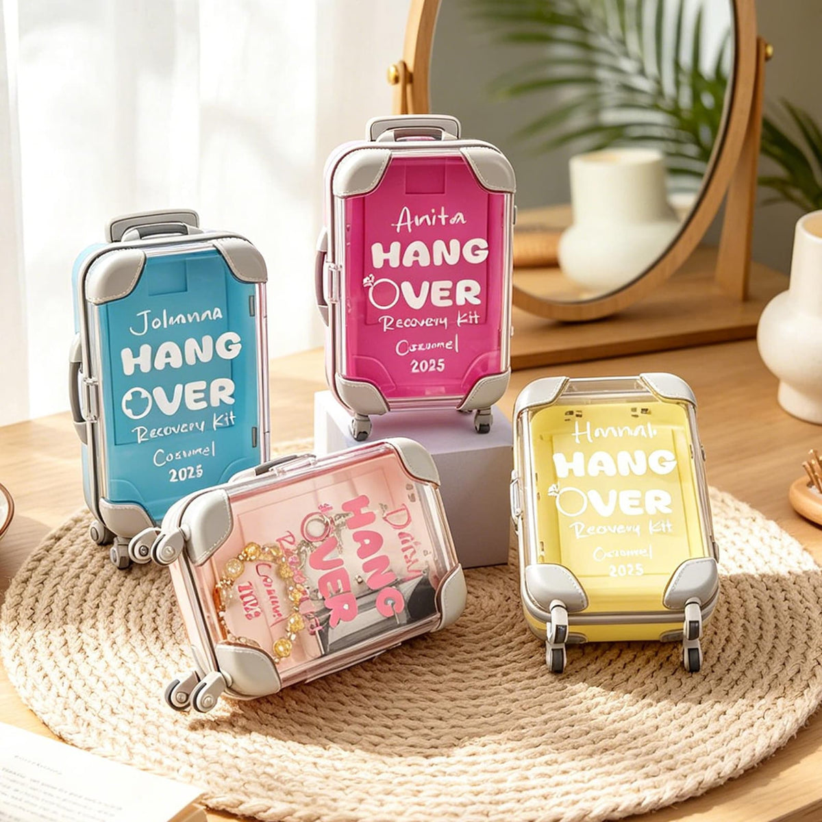 Personalized mini suitcase - Bachelorette Hangover Organizer