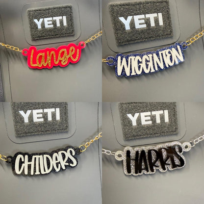 Custom Name Chain for Camino Bag, Acrylic Bag Charm, Personalized Tote Tag