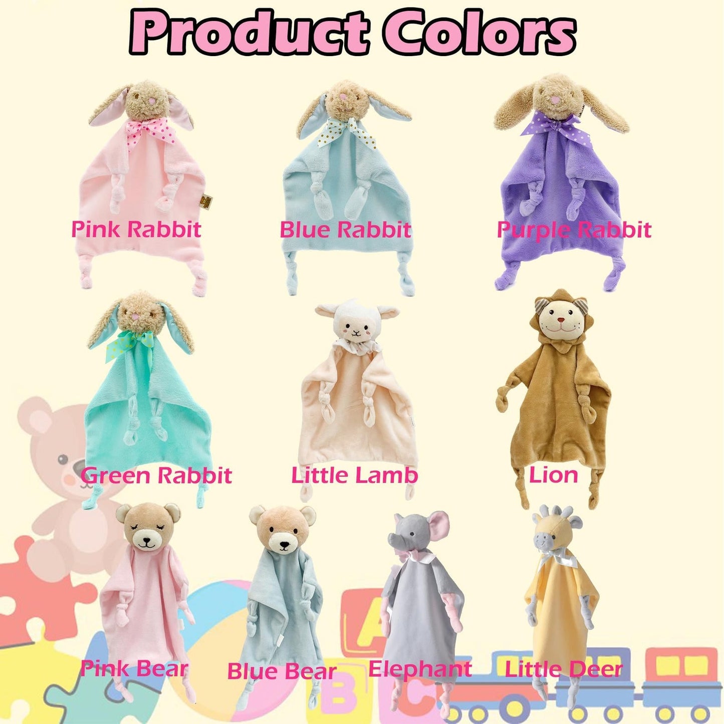 Personalized Twin Baby Loveys, Custom Animal Security Blanket, Soft Baby Comforter