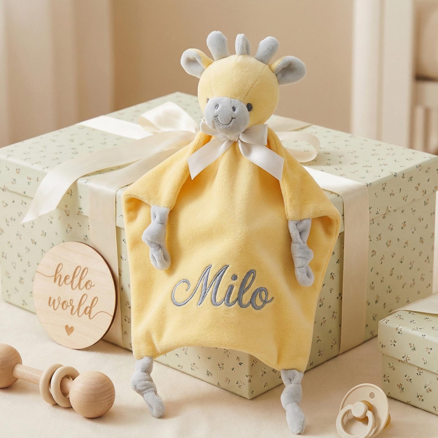Personalized Twin Baby Loveys, Custom Animal Security Blanket, Soft Baby Comforter
