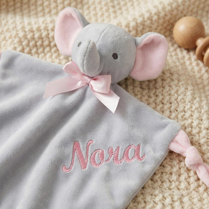 Personalized Twin Baby Loveys, Custom Animal Security Blanket, Soft Baby Comforter