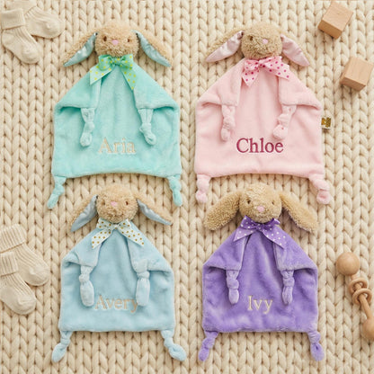 Personalized Twin Baby Loveys, Custom Animal Security Blanket, Soft Baby Comforter
