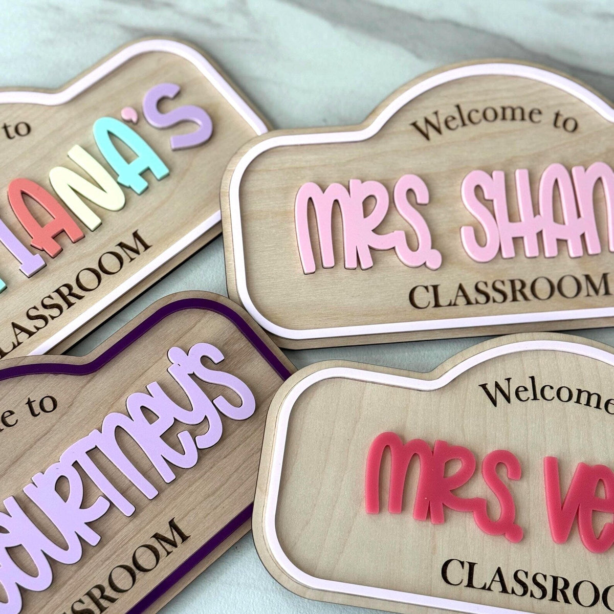 Personalized Teacher Door Sign, Custom Classroom Name Sign