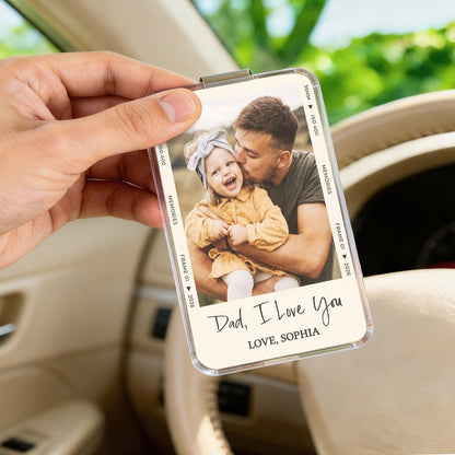 Fathers Day Gift For Dad Photo Car Visor Clip, Drive Safe Daddy, Drive Safe Sun Visor Clip