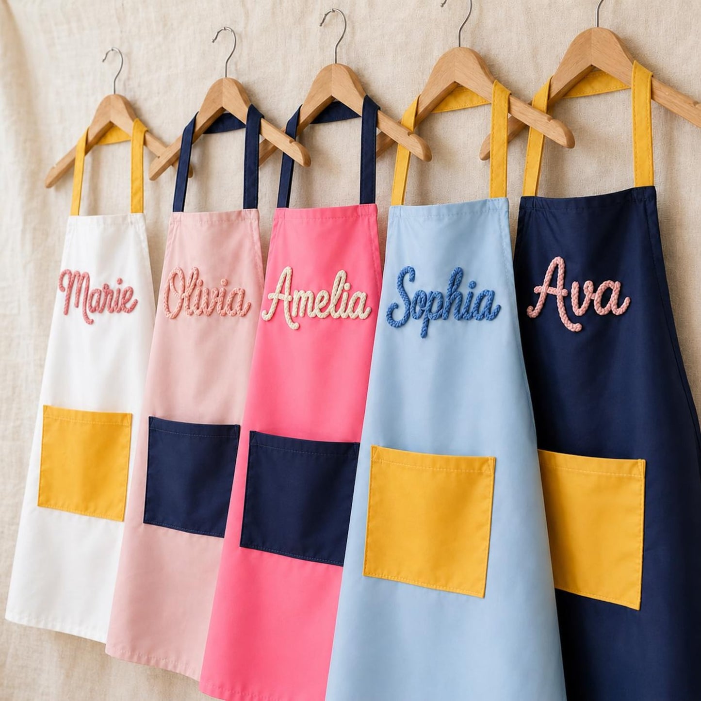 Personalized Kids Apron with Name｜Custom Children Cooking and Painting Apron