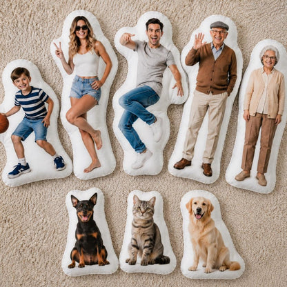 Custom Photo Pillow, Personalized Body  Pillow, Gift for Kids, Family Photo Pillow