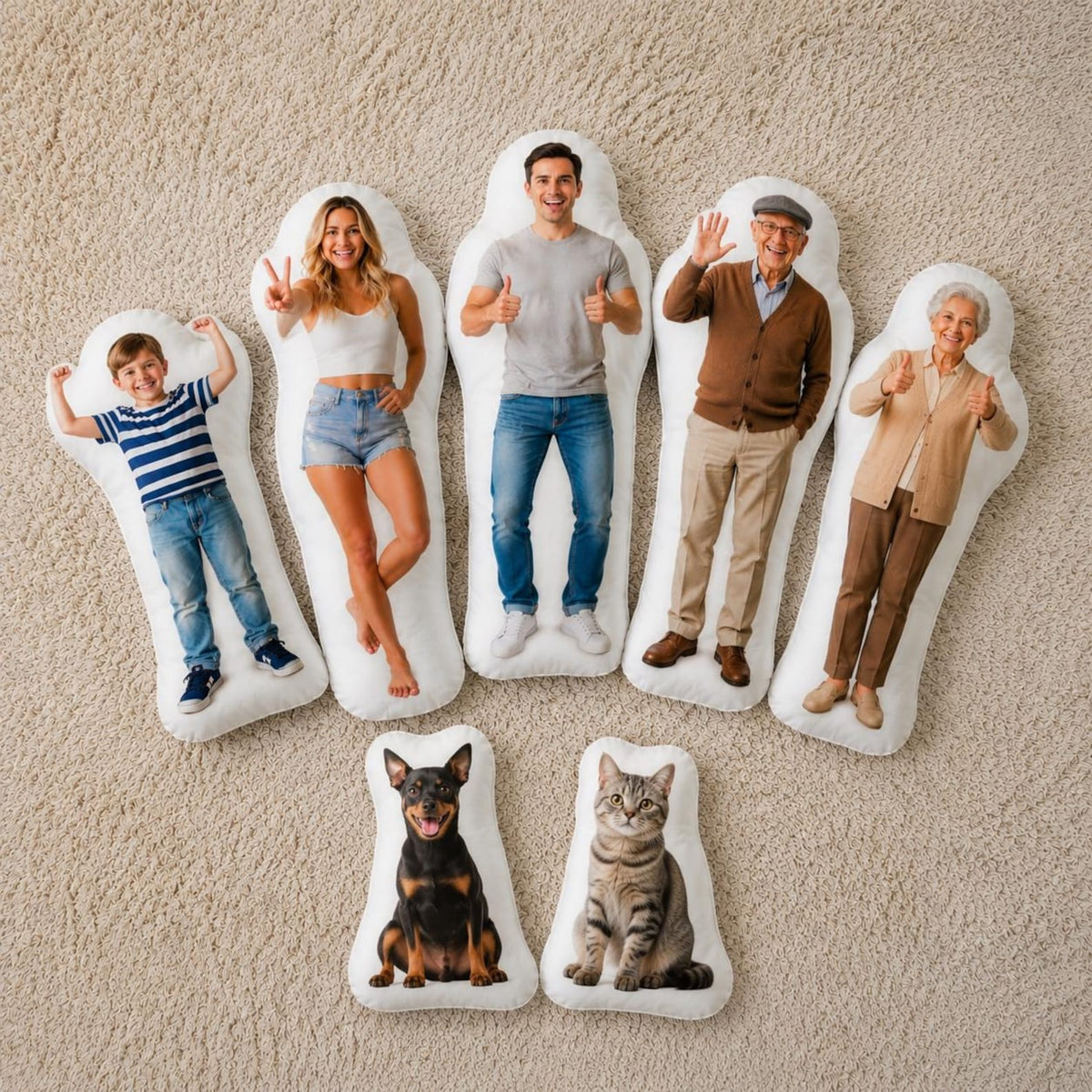 Custom Photo Pillow, Personalized Body  Pillow, Gift for Kids, Family Photo Pillow