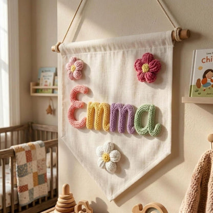 Personalized Nursery Name Sign – Custom Baby Name Wall Decor