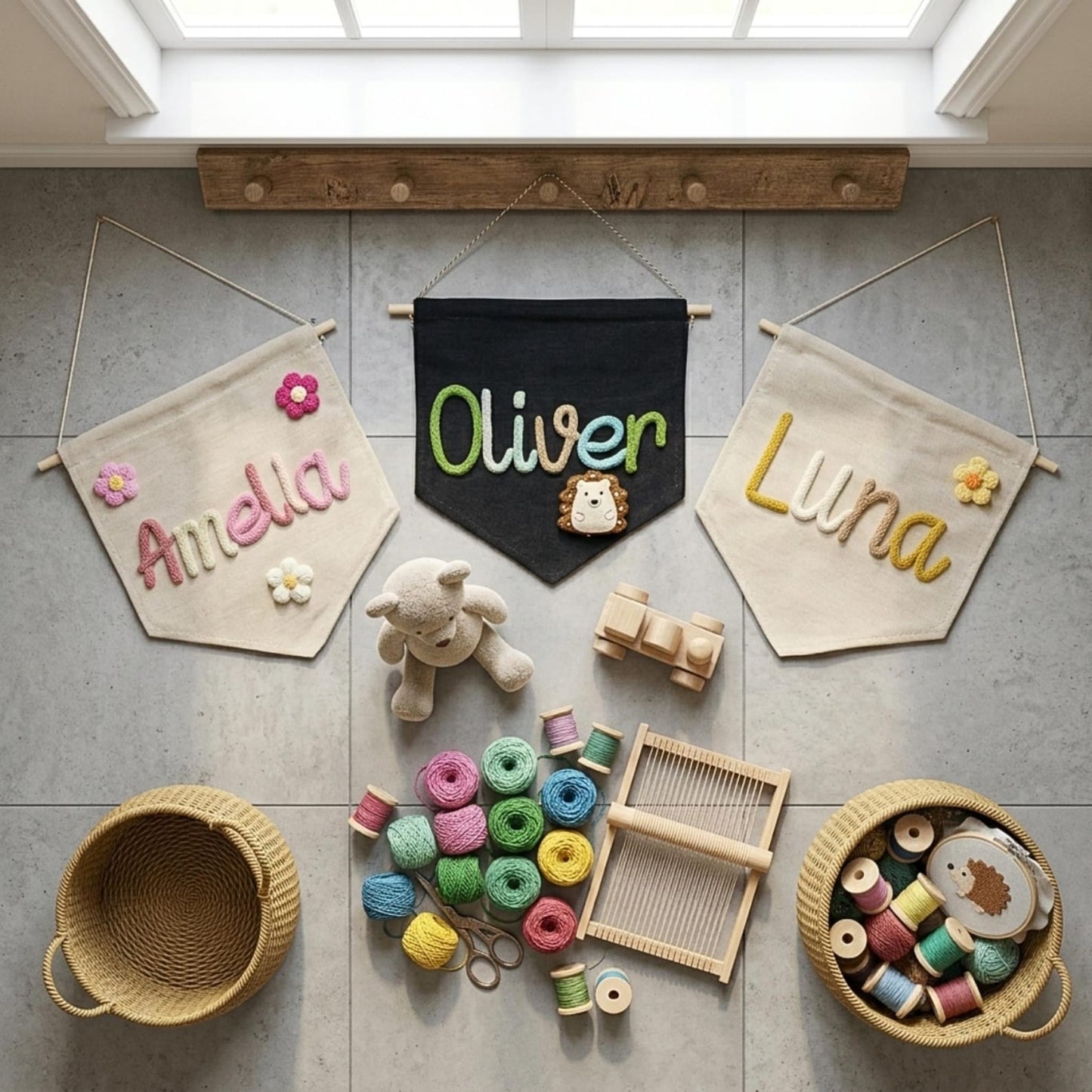 Personalized Nursery Name Sign – Custom Baby Name Wall Decor