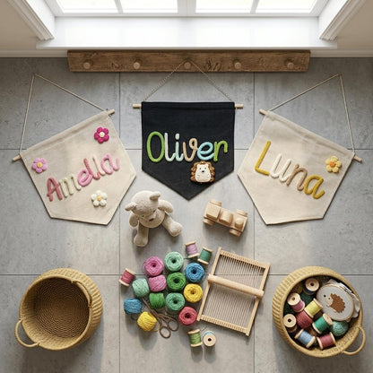 Personalized Nursery Name Sign – Custom Baby Name Wall Decor