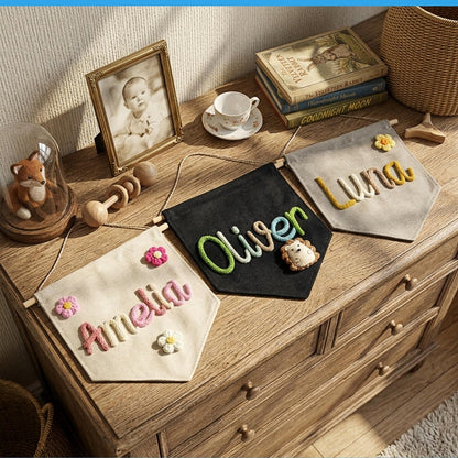 Personalized Nursery Name Sign – Custom Baby Name Wall Decor