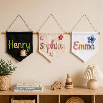 Personalized Nursery Name Sign – Custom Baby Name Wall Decor