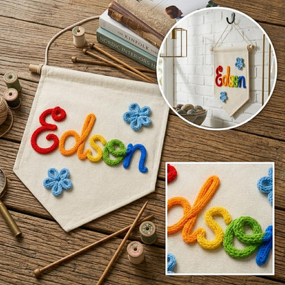 Personalized Nursery Name Sign – Custom Baby Name Wall Decor