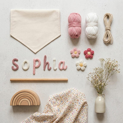 Personalized Nursery Name Sign – Custom Baby Name Wall Decor