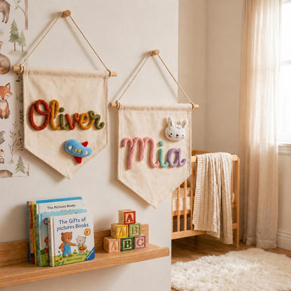 Personalized Nursery Name Sign – Custom Baby Name Wall Decor