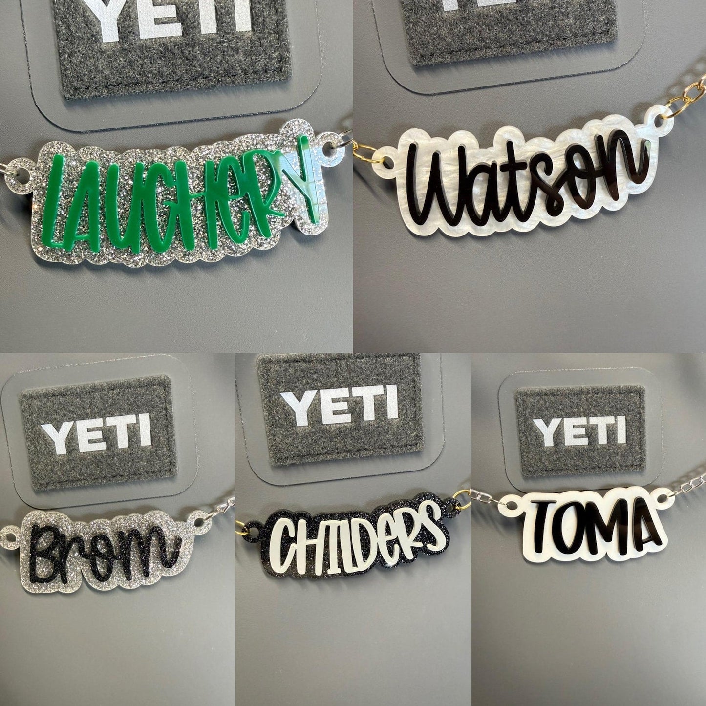 Custom Name Chain for Camino Bag, Acrylic Bag Charm, Personalized Tote Tag