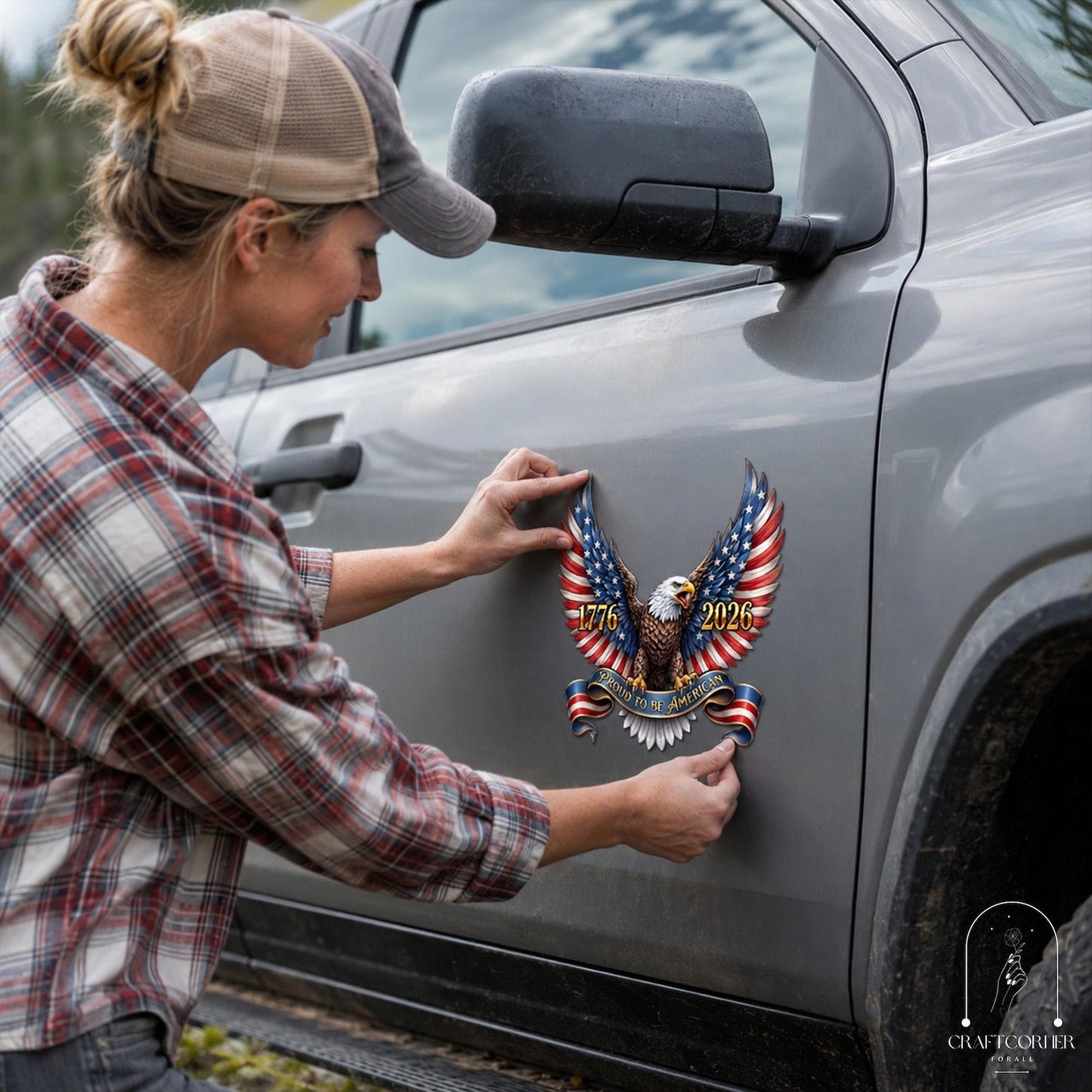 Patriotic Eagle Magnet, American Eagle Fridge Magnet, 1776 2026 Magnet