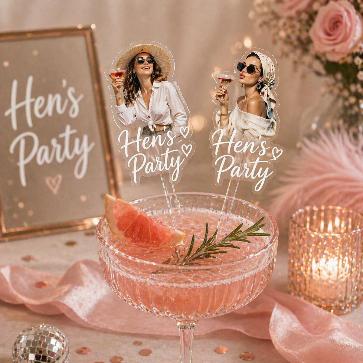 Custom Face Portrait Drink Stirrers – Personalized Acrylic Stirrers