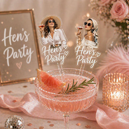 Custom Face Portrait Drink Stirrers – Personalized Acrylic Stirrers
