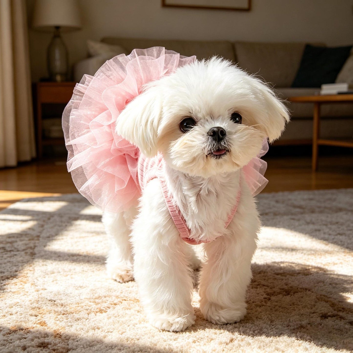 Custom Pet Tutu Dress with Name, Personalized Dog Summer Apparel