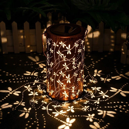 Metal Hanging Light, Shadow Casting Garden Decor