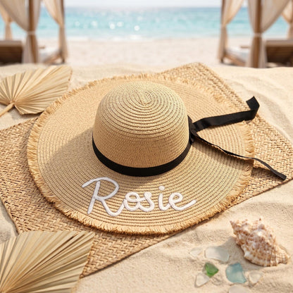 Beach Hat Personalized，Bride Hat for Sun，Custom Summer Hat