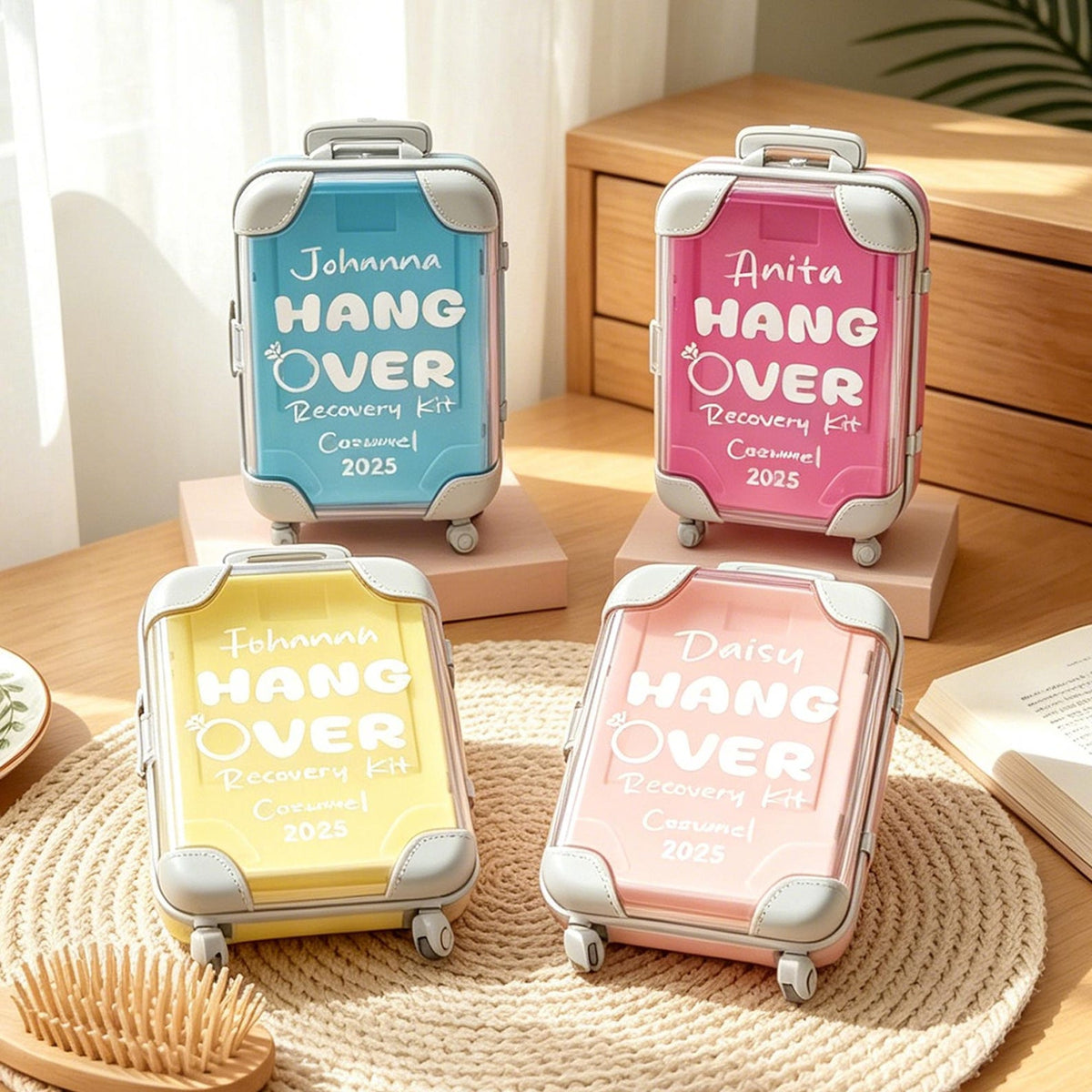 Personalized mini suitcase - Bachelorette Hangover Organizer