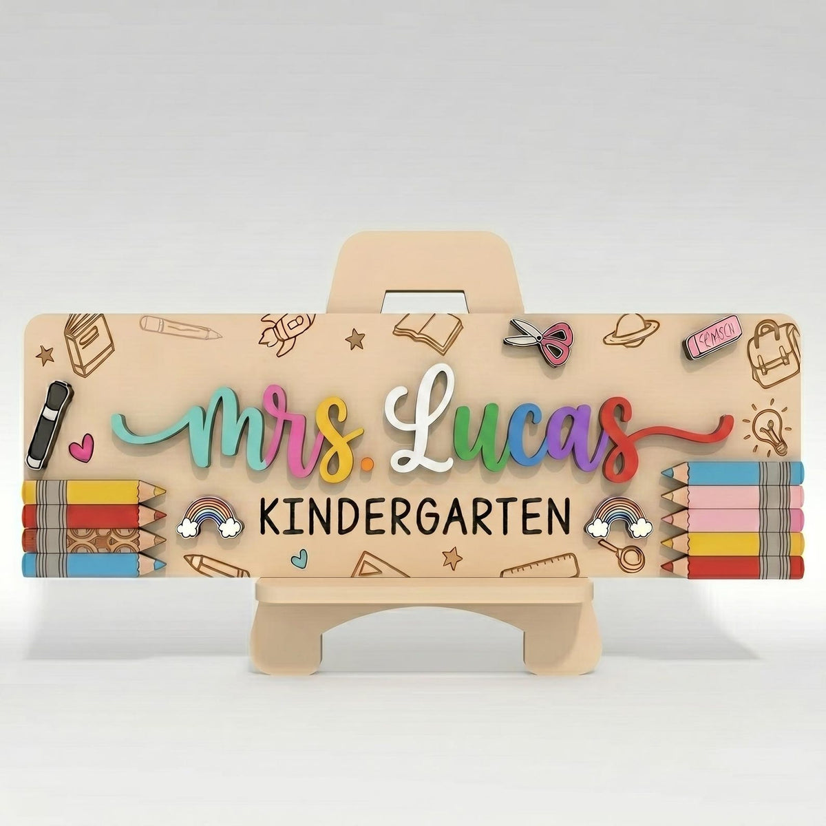 Personalized Teacher Name Sign, Custom Classroom Desk Decor, Teacher Appreciation Gift