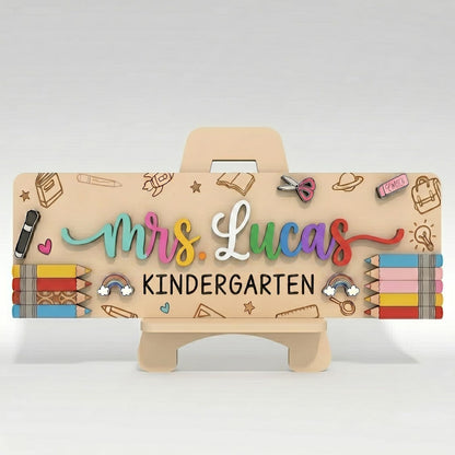 Personalized Teacher Name Sign, Custom Classroom Desk Decor, Teacher Appreciation Gift