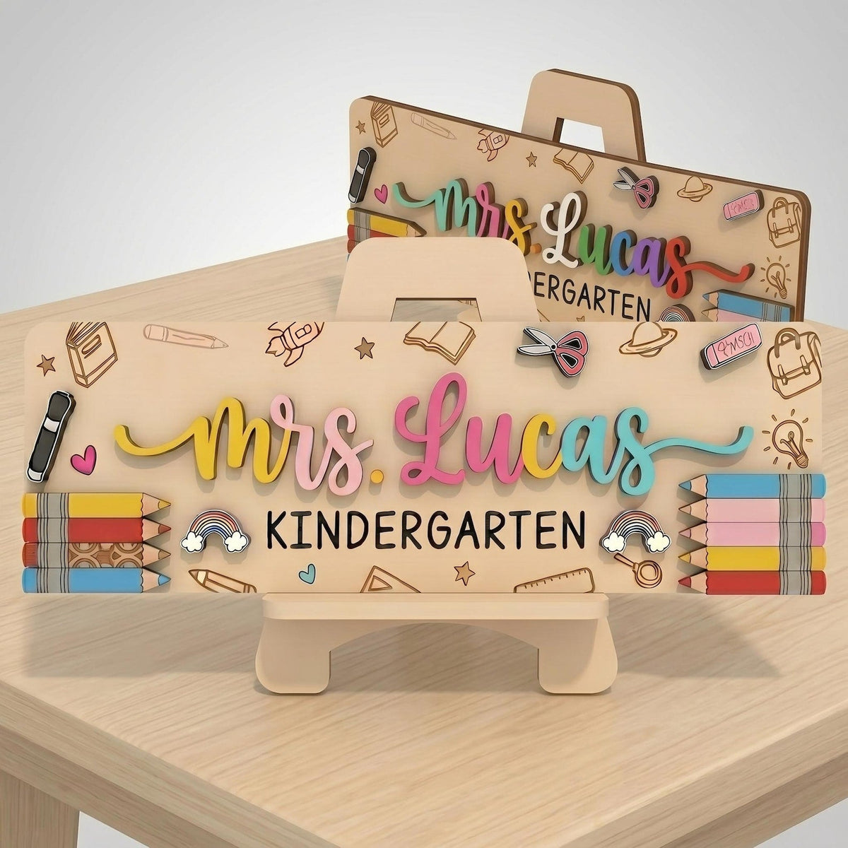 Personalized Teacher Name Sign, Custom Classroom Desk Decor, Teacher Appreciation Gift