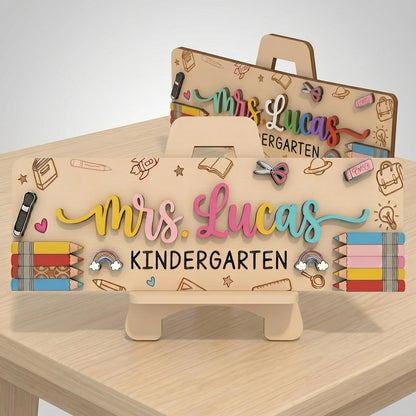 Personalized Teacher Name Sign, Custom Classroom Desk Decor, Teacher Appreciation Gift