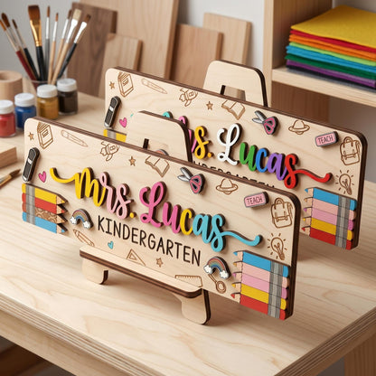 Personalized Teacher Name Sign, Custom Classroom Desk Decor, Teacher Appreciation Gift