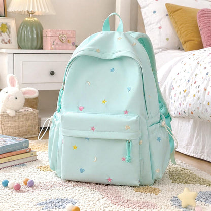 Personalized Embroidered Kids Backpack, Personalized Name Double Shoulder Bag