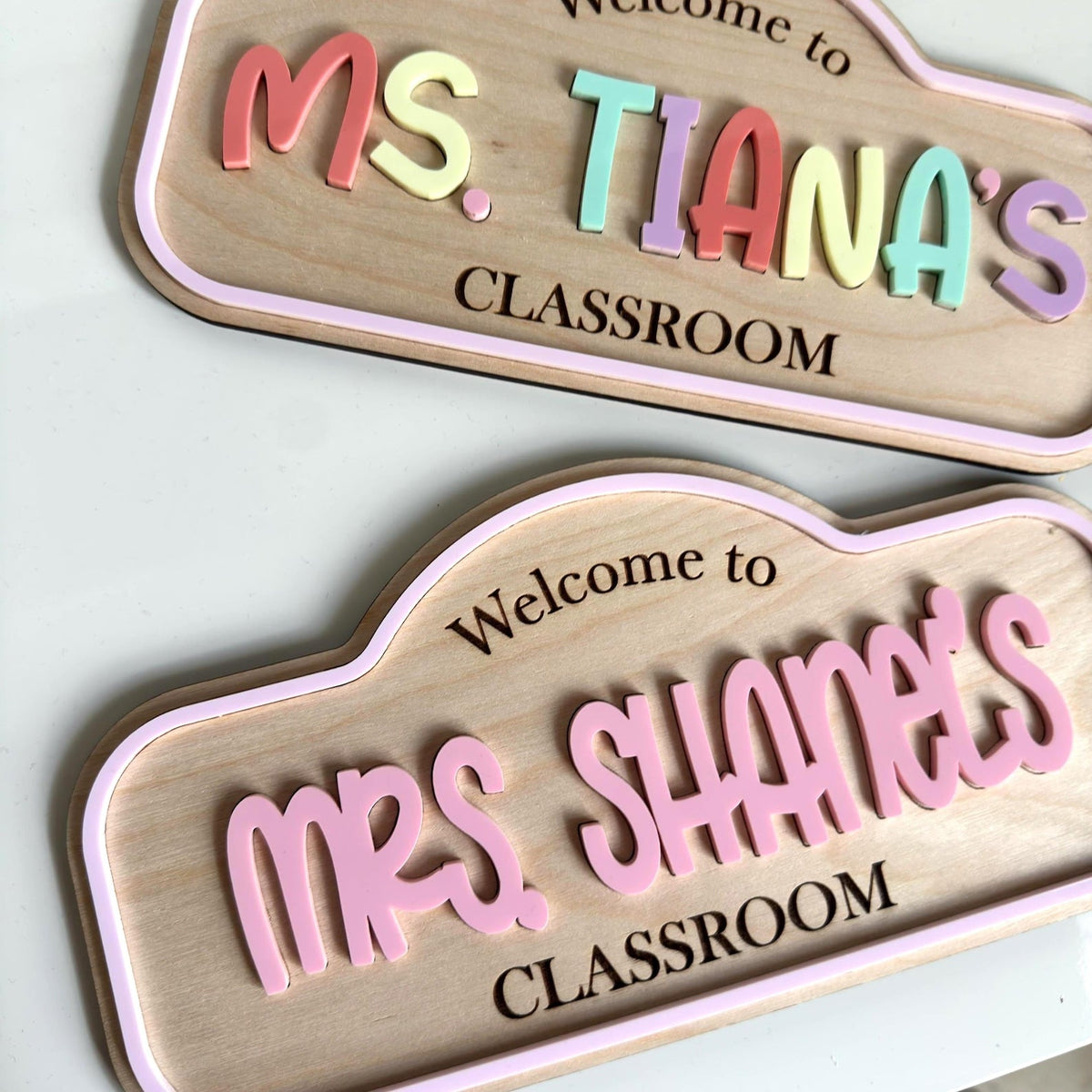 Personalized Teacher Door Sign, Custom Classroom Name Sign