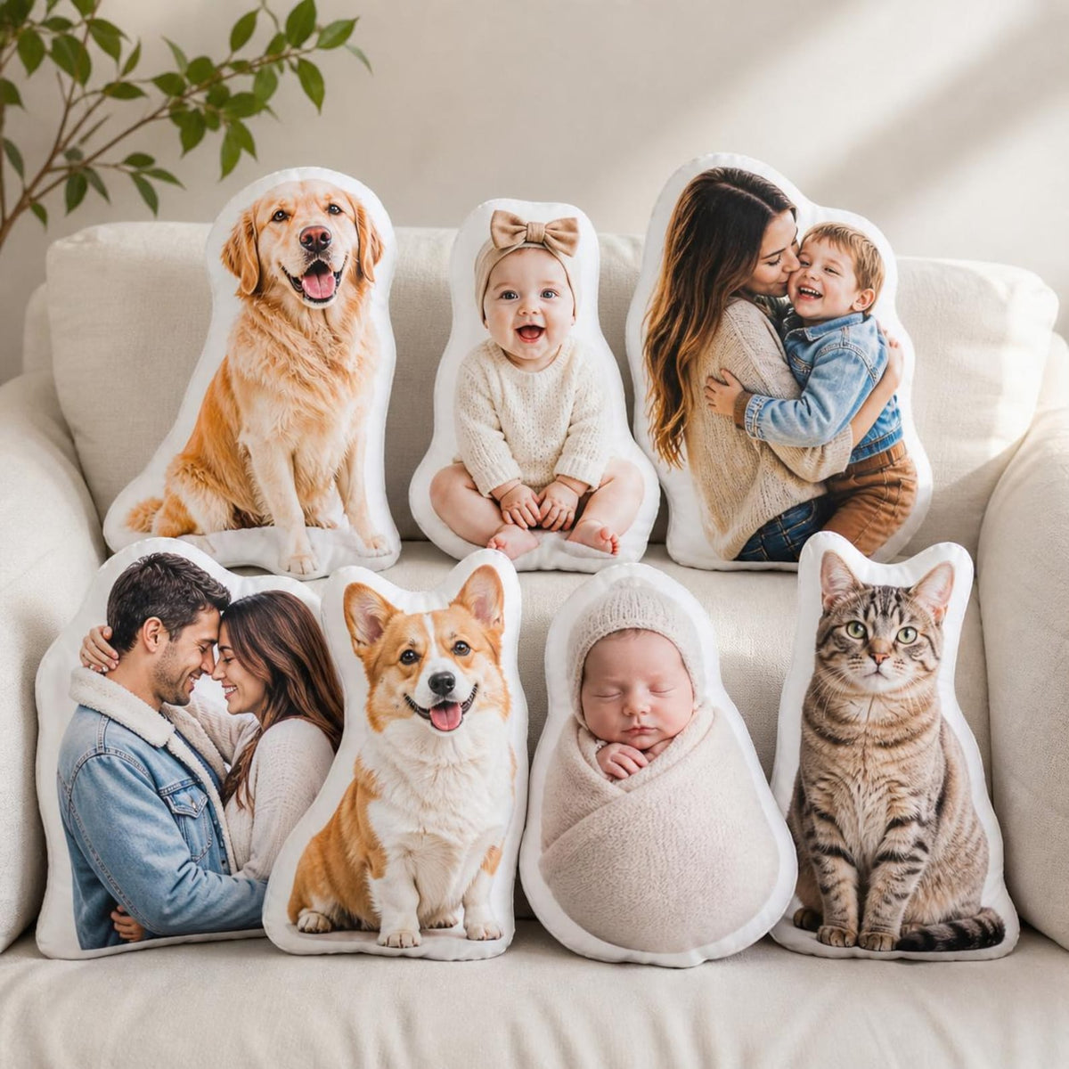 Custom Photo Pillow, Personalized Body  Pillow, Gift for Kids, Family Photo Pillow