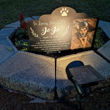 Custom Dog Memorial Stake, Personalized Dog Photo Plaque