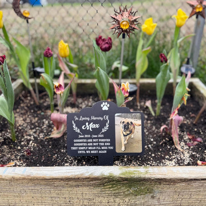 Custom Dog Memorial Stake, Personalized Dog Photo Plaque
