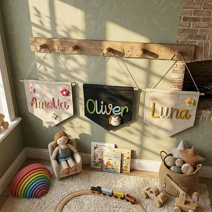 Personalized Nursery Name Sign – Custom Baby Name Wall Decor