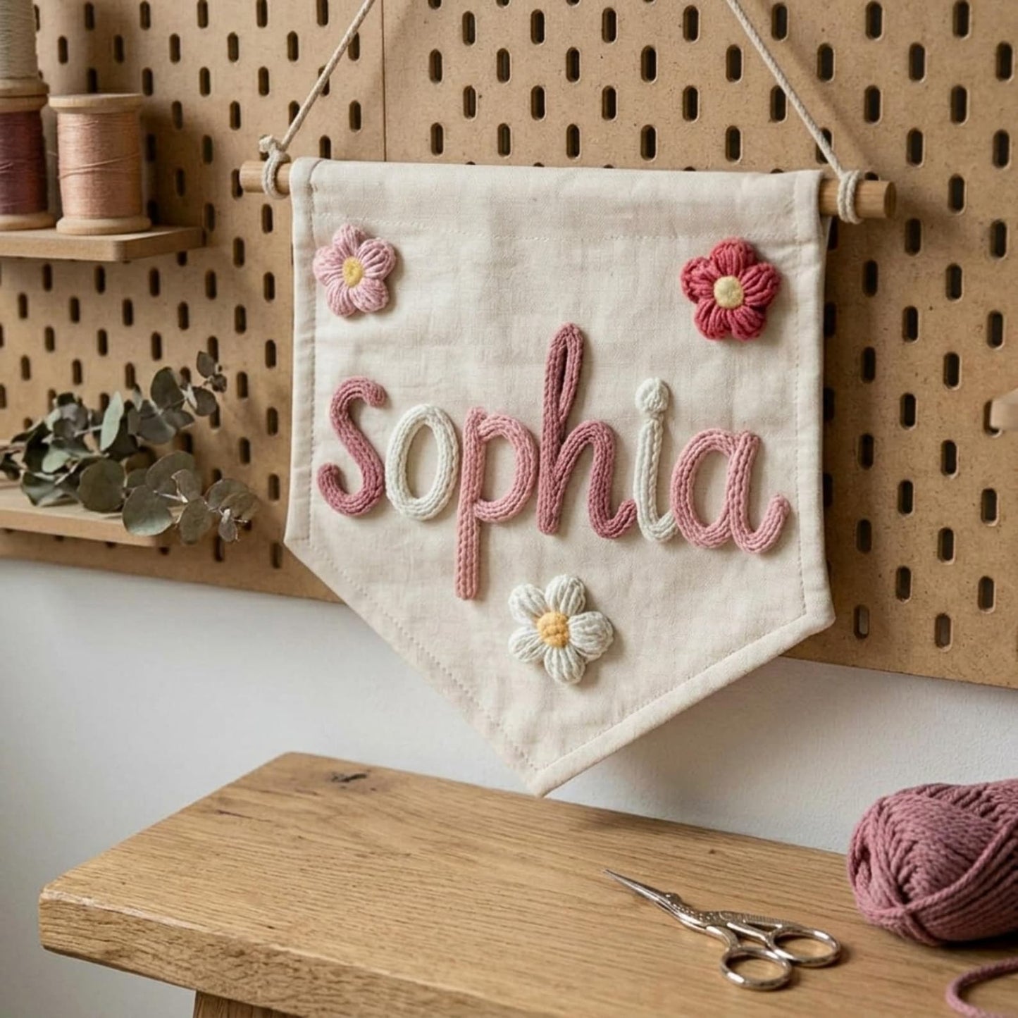 Personalized Nursery Name Sign – Custom Baby Name Wall Decor