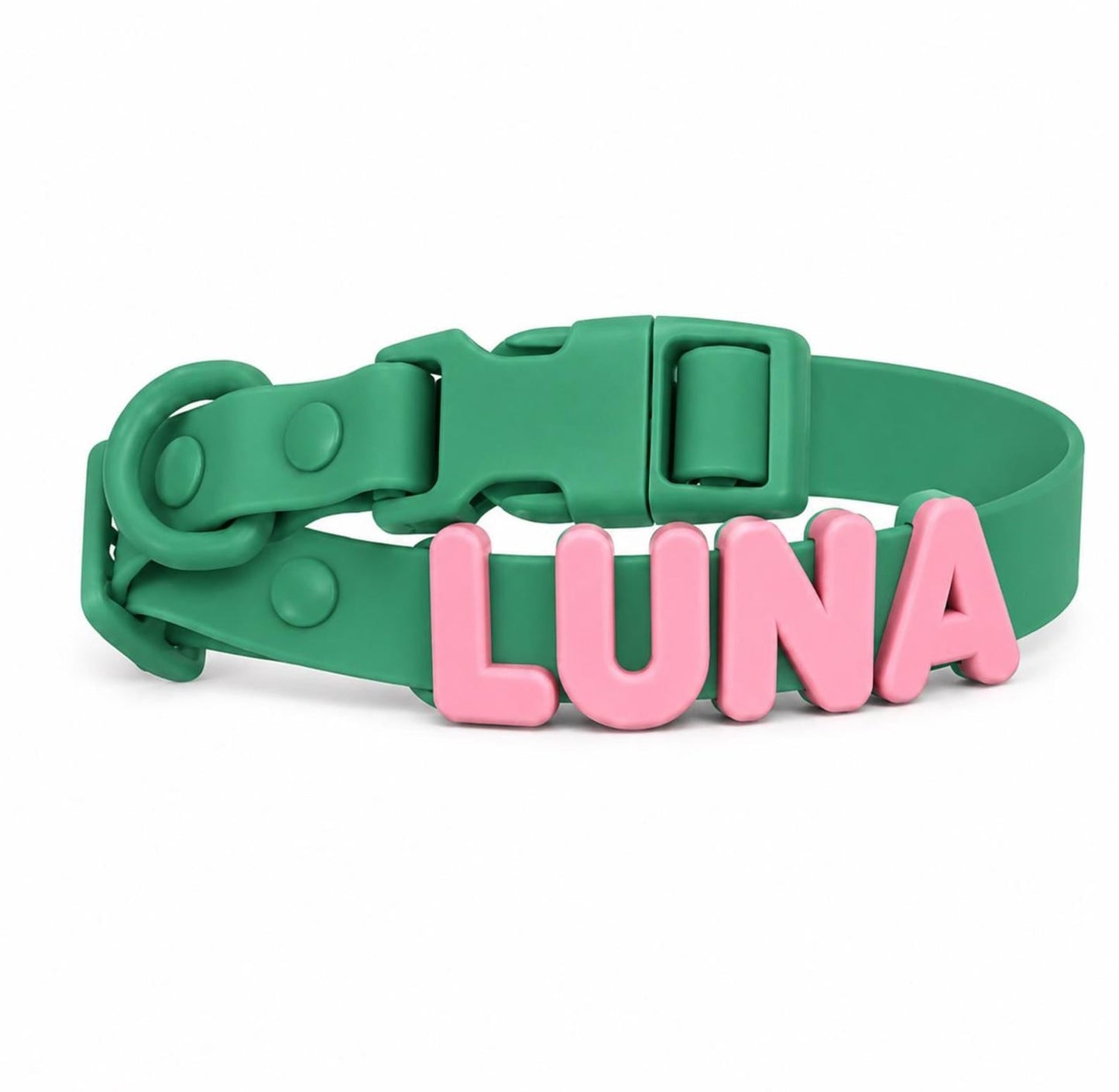 Customizable Silicone Dog Collar with Name | Pastel Puppy Pet Collar