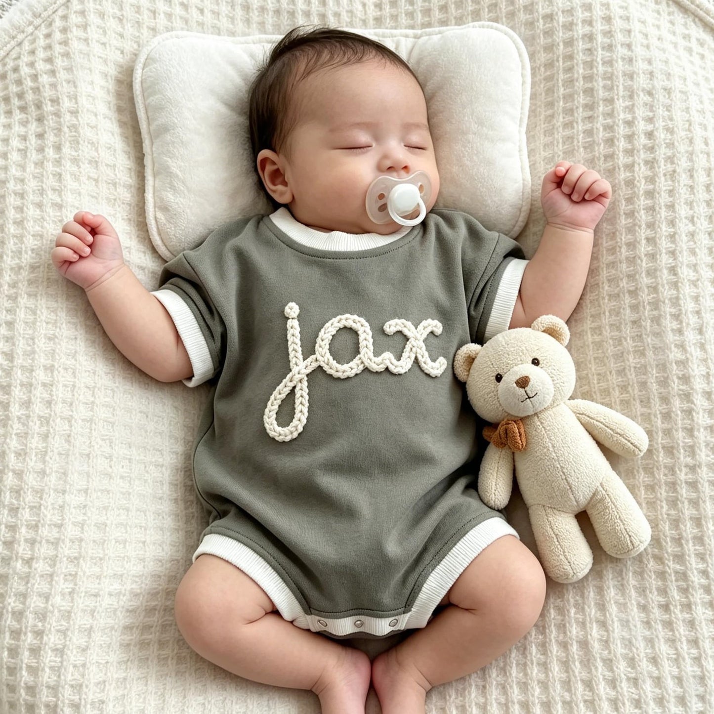 Personalized Baby Shirt with Name, Custom Baby Bubble Romper, Newborn Short Sleeve Outfit