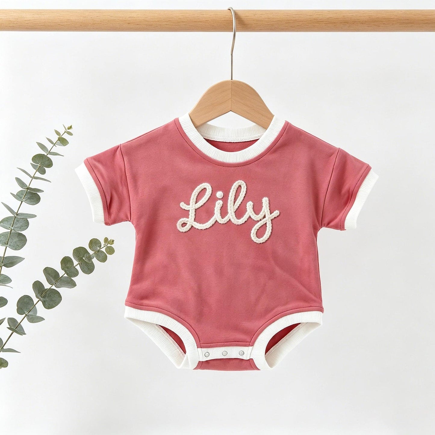 Personalized Baby Shirt with Name, Custom Baby Bubble Romper, Newborn Short Sleeve Outfit