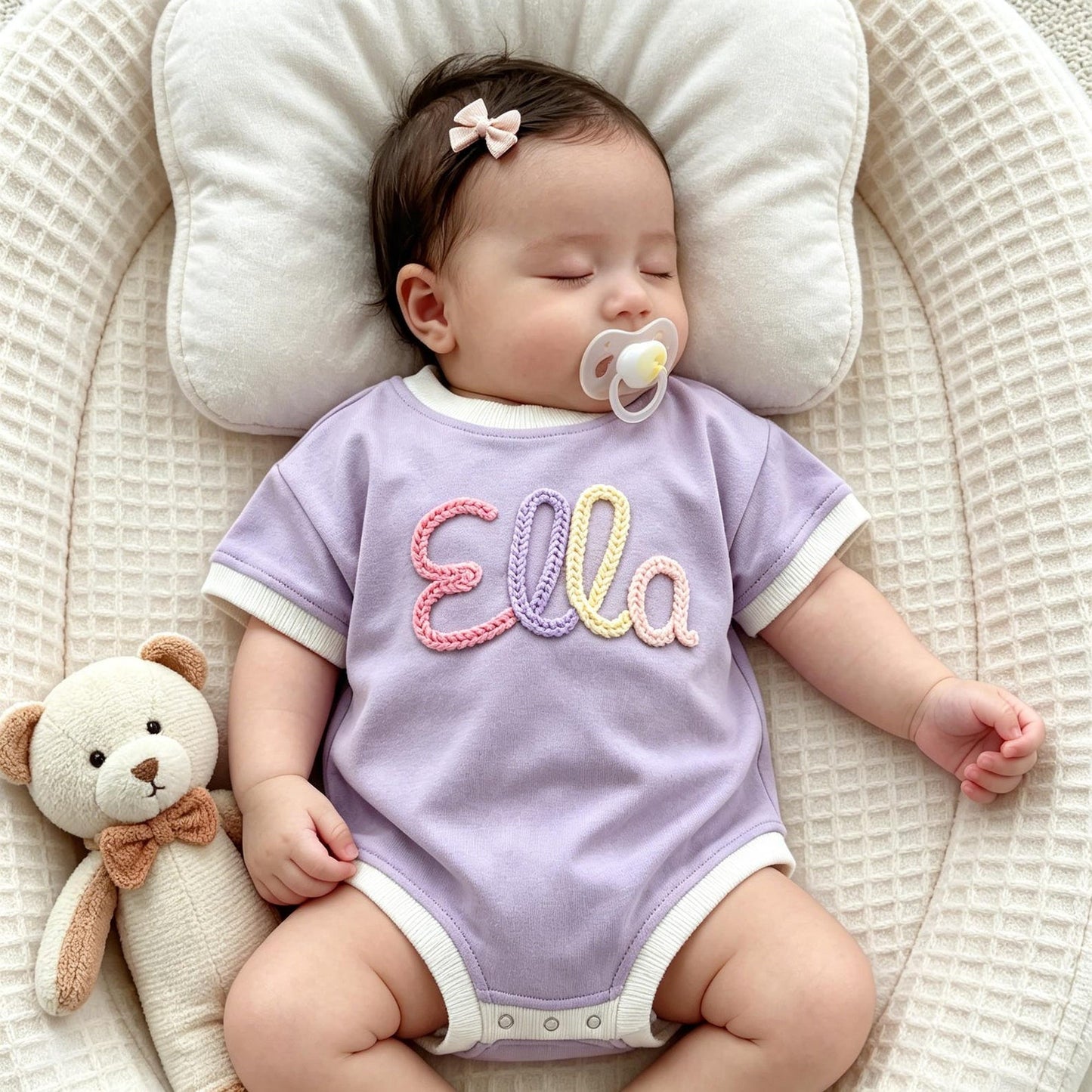 Personalized Baby Shirt with Name, Custom Baby Bubble Romper, Newborn Short Sleeve Outfit