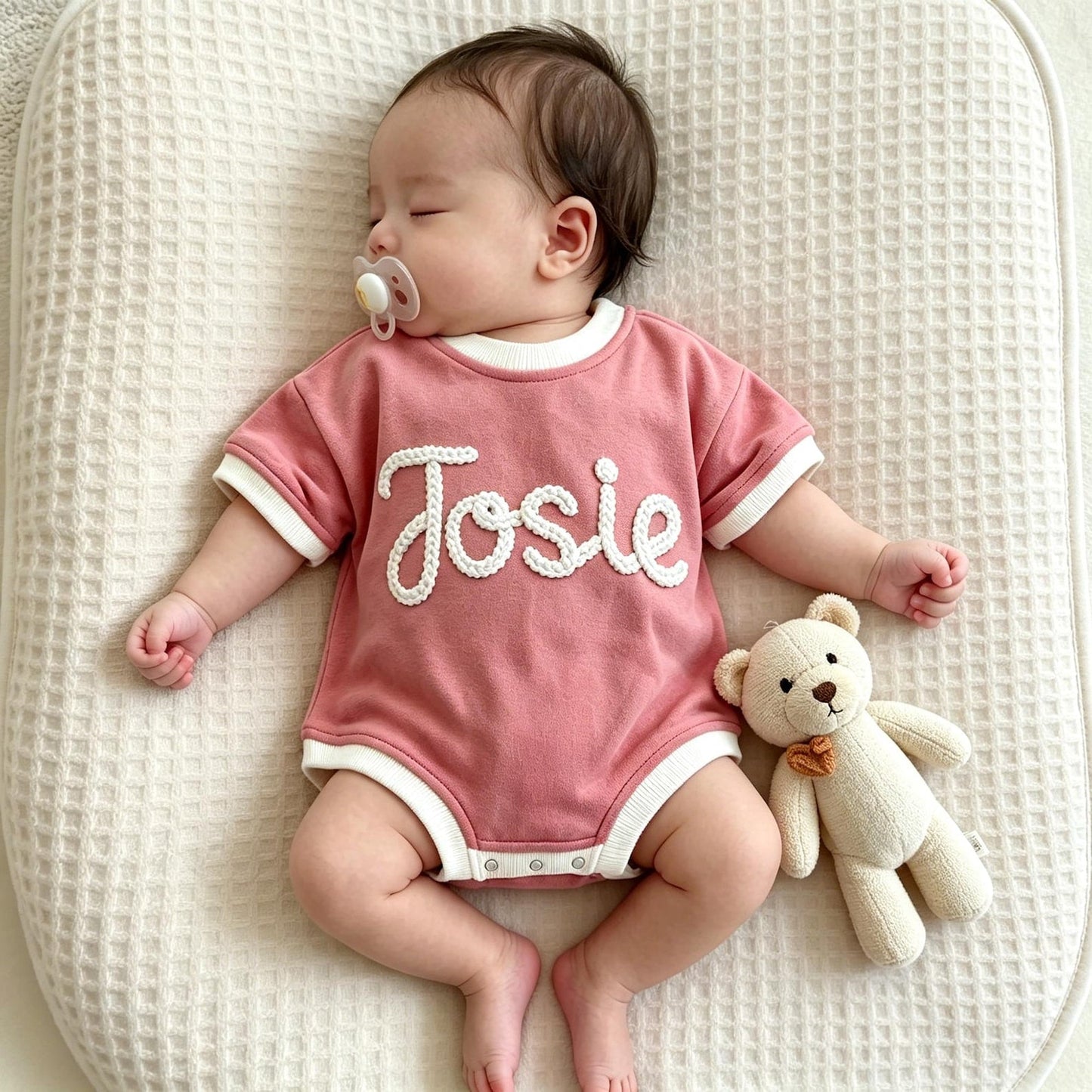 Personalized Baby Shirt with Name, Custom Baby Bubble Romper, Newborn Short Sleeve Outfit