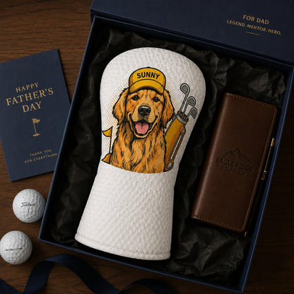 Custom Dog Name Golf Club Head Cover, Personalized Pet Photo Driver Cover